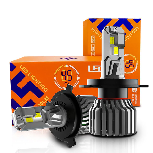 Motoled H4 90W 10000LM 6000K CSP LED Car Headlight