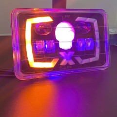 Motoled Honda CG125 Semi-assembly Red Skull DRL Optical Projector Lens Motorcycle LED Accessory Headlight