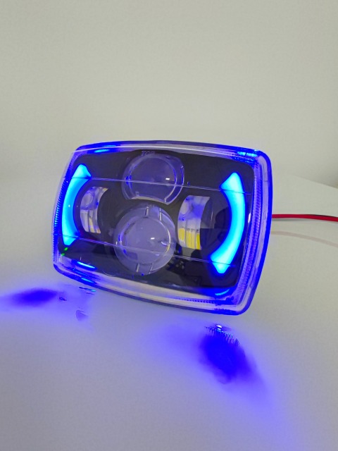 Motoled Honda CD70 Semi-assembly Blue DRL Optical Projector Lens Motorcycle LED Accessory Headlight