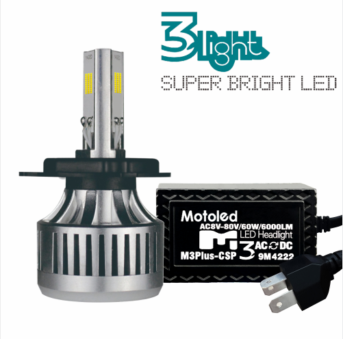 مصباح أمامي للدراجات النارية بقوة 60 واط وشدة إضاءة 6000 لومن (M3PLUS-CSP)