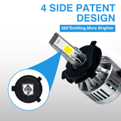 مصباح أمامي للدراجات النارية بقوة 60 واط و6000 لومن (M4PLUS-COB)