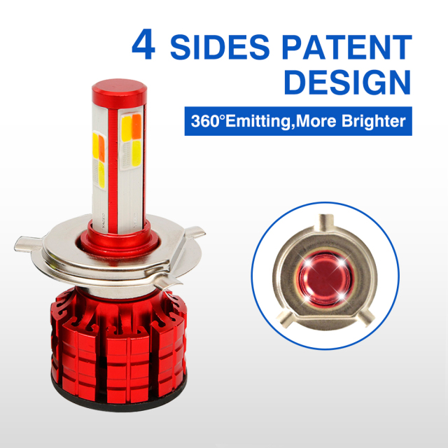 مصباح أمامي للدراجات النارية بقوة 60 واط و6000 لومن (M4-WYBR)