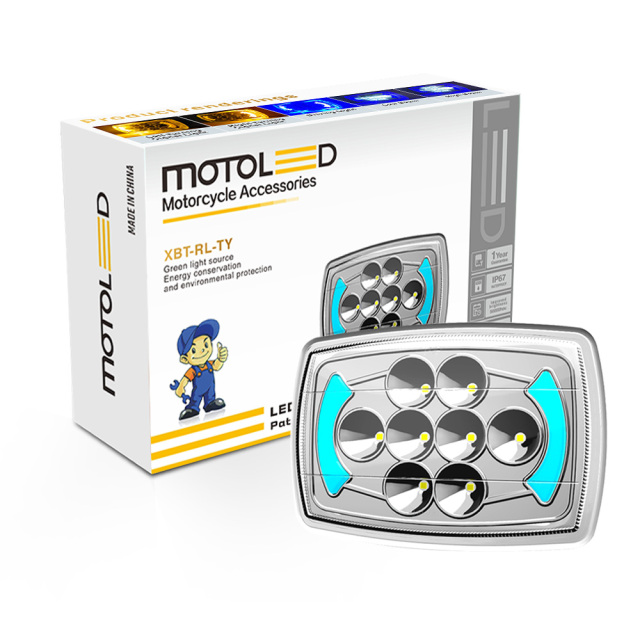 CD70 Motorcycle Led Semi-assembly Headlight with Hi/Lo Beam Turn Indicator DRL