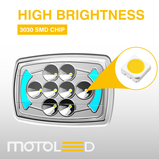 CD70 Motorcycle Led Semi-assembly Headlight with Hi/Lo Beam Turn Indicator DRL