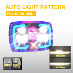 مصباح أمامي LED شبه مُجمّع للدراجة النارية CD70، عدسة إسقاط على شكل جمجمة DRL