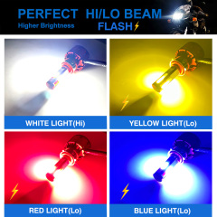 مصباح أمامي للدراجات النارية بقوة 60 واط و6000 لومن (M4-WYBR)