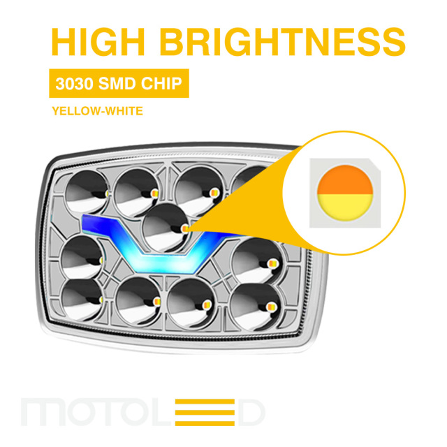 مصباح أمامي LED شبه مُجمّع للدراجة النارية CD70، مصباح ماء، مصباح نهاري