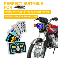 مصباح أمامي LED شبه مُجمّع للدراجات النارية CG125 مقاس 6*4 بوصة مع مصباح نهاري على شكل جمجمة