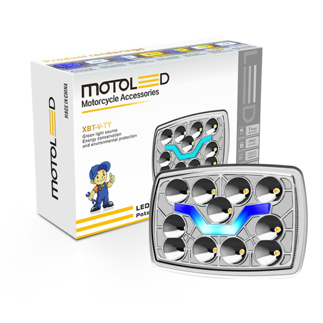 مصباح أمامي LED شبه مُجمّع للدراجة النارية CD70، مصباح ماء، مصباح نهاري