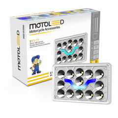 CG125 6*4 inch Motorcycle Semi-Assembly Led Headlight with Water DRL Lamp