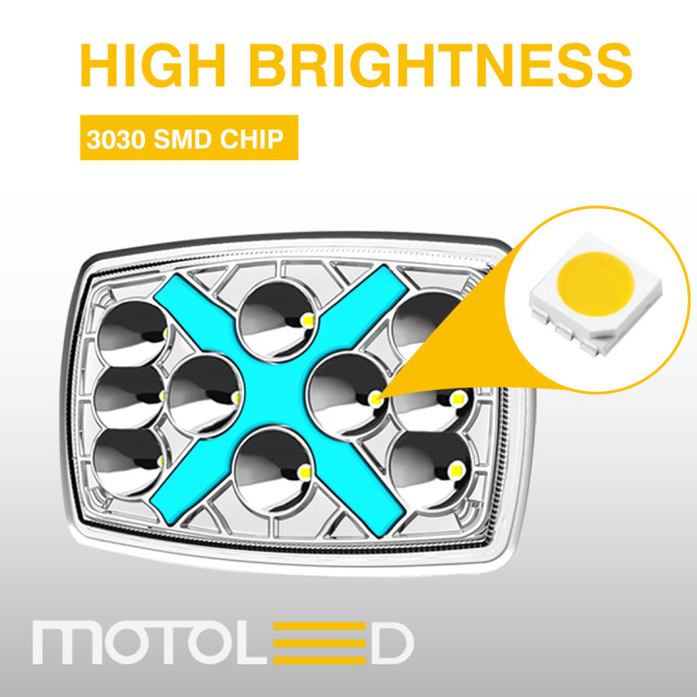 مصباح أمامي LED شبه مُجمّع للدراجة النارية CD70 مع مصباح نهاري X