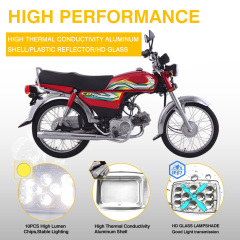 مصباح أمامي LED شبه مُجمّع للدراجة النارية CD70 مع مصباح نهاري X