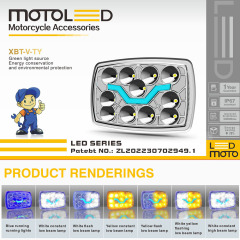 مصباح أمامي LED شبه مُجمّع للدراجة النارية CD70، مصباح ماء، مصباح نهاري