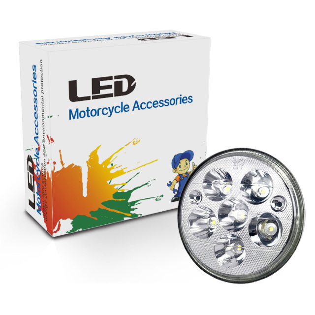 مصباح أمامي LED كلاسيكي شبه مُجمّع للدراجات النارية GN125 مقاس 5 3/4 بوصة بستة مصابيح