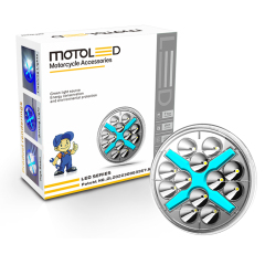 GN125 5 3/4 inch Motorcycle Semi-Assembly Led Headlight FLash X Size DRL