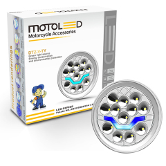 مصباح أمامي LED ثنائي اللون شبه مُجمّع للدراجة النارية CM125