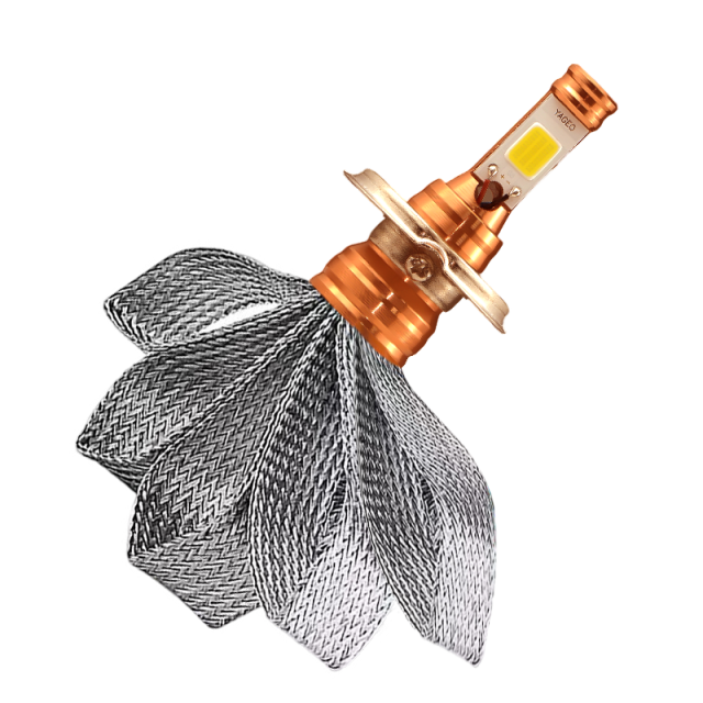 Motorcycle LED Headlight with Copper Strip