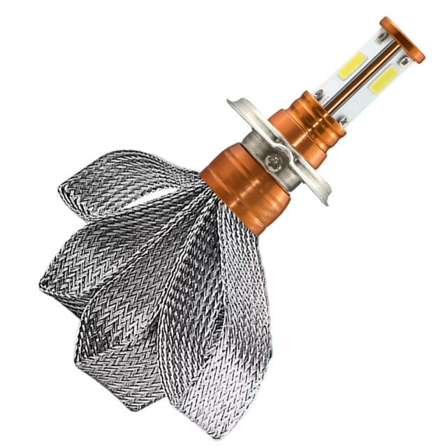 Motorcycle LED Headlight with Copper Strip