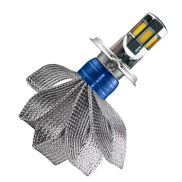 Motorcycle LED Headlight with Copper Strip