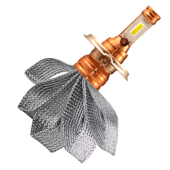 مصباح أمامي LED للدراجات النارية مع شريط نحاسي