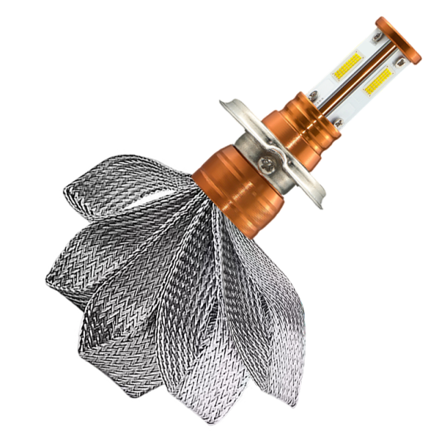 Motorcycle LED Headlight with Copper Strip