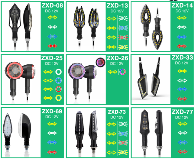 Luz indicadora de giro LED para motocicleta