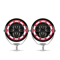 Foco de lente de proyector LED externo para motocicleta y coche