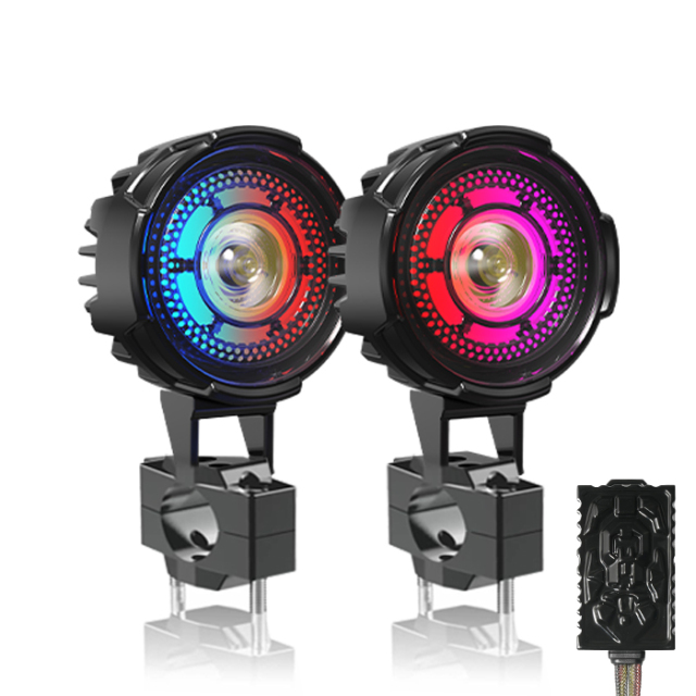 Motorcycle Car LED External Projector Lens Spotlight