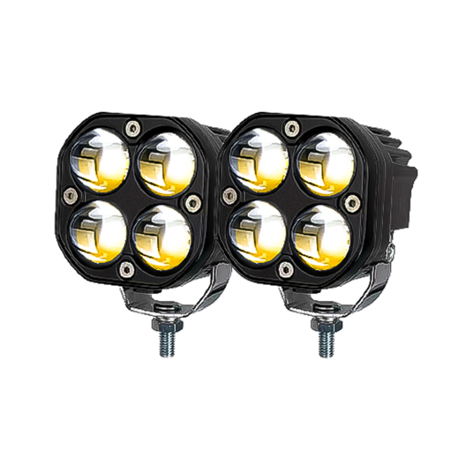Foco de lente de proyector LED externo para motocicleta y coche