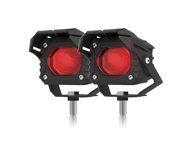 مصباح كشاف LED خارجي بعدسة عرض ضوئية للدراجات النارية والسيارات