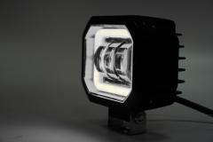 مصباح كشاف LED خارجي بعدسة عرض ضوئية للدراجات النارية والسيارات