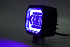 مصباح كشاف LED خارجي بعدسة عرض ضوئية للدراجات النارية والسيارات