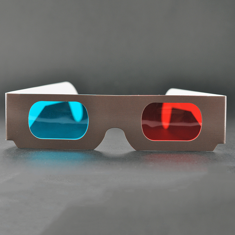 Paper Cyan Red Anaglyph 3D Glasses for Movies & Promotions (Model:SNPA003)