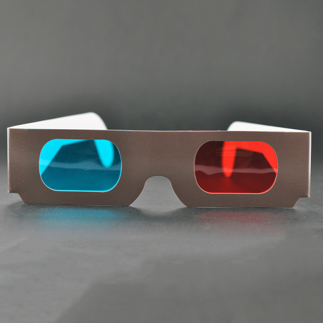 Paper Cyan Red Anaglyph 3D Glasses for Movies & Promotions (Model:SNPA003)
