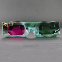 Paper Green Magenta Anaglyph 3D Glasses for Movies & Promotions (Model:SNPA004)