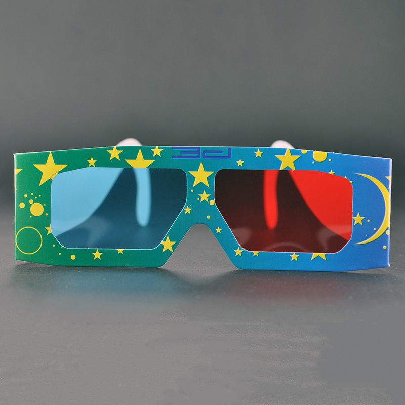 Paper Cyan Red Anaglyph 3D Glasses for Movies & Promotions (Model:SNPA006)