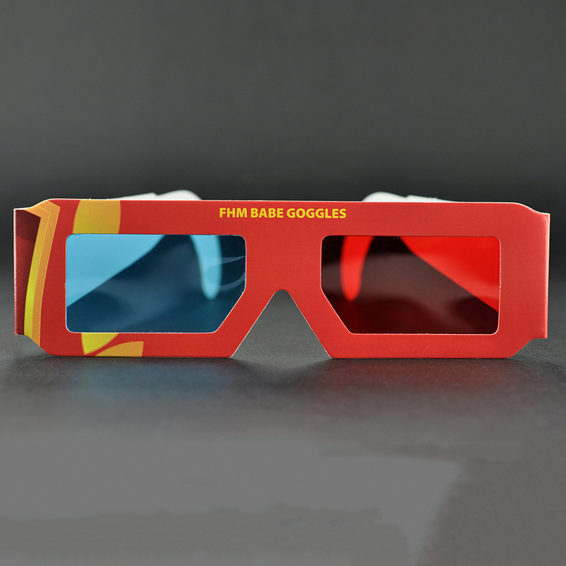 Paper Cyan Red Anaglyph 3D Glasses for Movies & Promotions (Model:SNPA034)