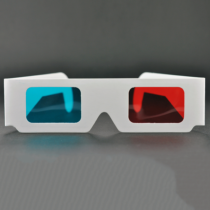 Paper Cyan Red Anaglyph 3D Glasses for Movies & Promotions (Model:SNPA035)