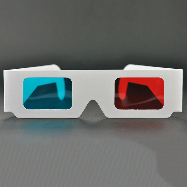Paper Cyan Red Anaglyph 3D Glasses for Movies & Promotions (Model:SNPA035)
