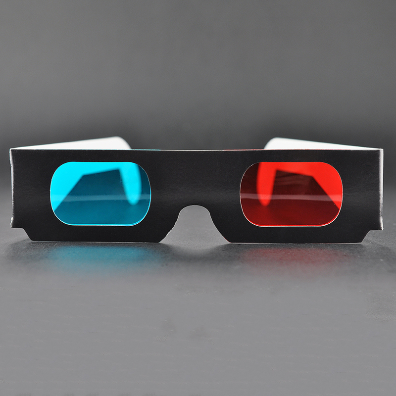 Paper Cyan Red Anaglyph 3D Glasses for Movies & Promotions (Model:SNPA049)