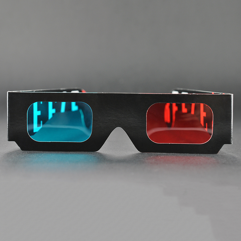Paper Cyan Red Anaglyph 3D Glasses for Movies & Promotions (Model:SNPA050)