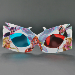 Paper Cyan Red Anaglyph 3D Glasses for Movies & Promotions (Model:SNPA058)