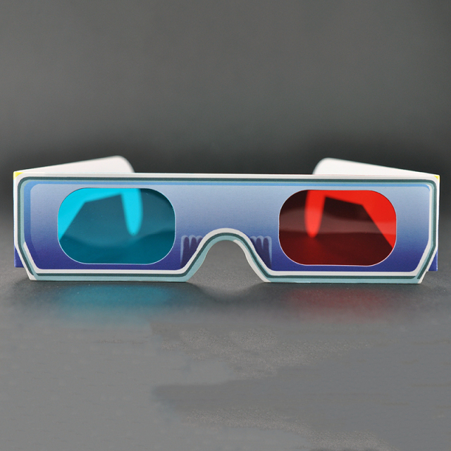 Paper Cyan Red Anaglyph 3D Glasses for Movies & Promotions (Model:SNPA059)