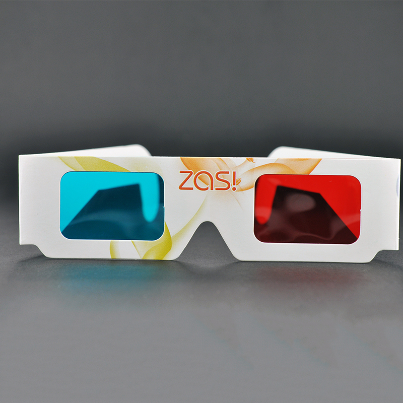 Paper Cyan Red Anaglyph 3D Glasses for Movies & Promotions (Model:SNPA083)