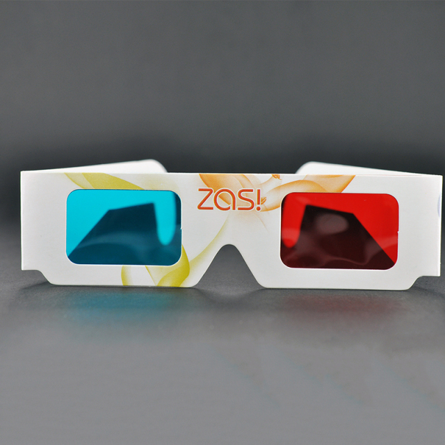 Paper Cyan Red Anaglyph 3D Glasses for Movies & Promotions (Model:SNPA083)