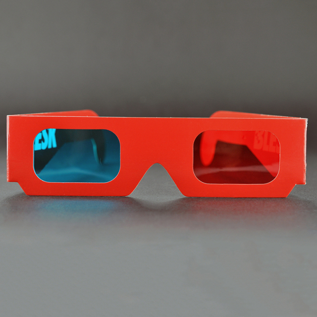 Paper Cyan Red Anaglyph 3D Glasses for Movies & Promotions (Model:SNPA097)