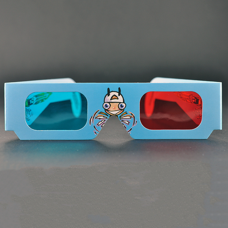 Paper Cyan Red Anaglyph 3D Glasses for Movies & Promotions (Model:SNPA104)