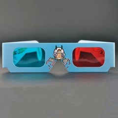 Paper Cyan Red Anaglyph 3D Glasses for Movies & Promotions (Model:SNPA104)