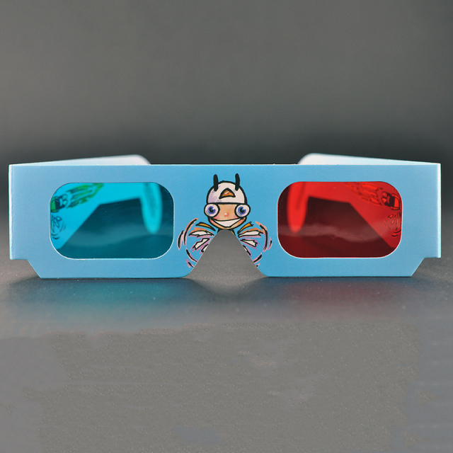 Paper Cyan Red Anaglyph 3D Glasses for Movies & Promotions (Model:SNPA104)