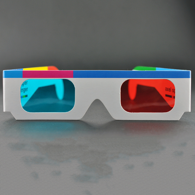 Paper Cyan Red Anaglyph 3D Glasses for Movies & Promotions (Model:SNPA105)
